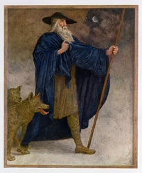Joulukuu, kuvitus "Festkalenderista", julkaistu Leipzigissä n. 1910